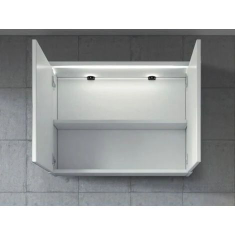 Meuble A Miroir Paso 80 X 60 Cm Blanc - Miroir Armoire Miroir Salle De Bains Verre Armoire De Rangement 5 Meuble A Miroir Paso 80 X 60 Cm Blanc - Miroir Armoire Miroir Salle De Bains Verre Armoire De Rangement – Image 3