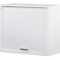 Rangement à Rideau Mural Blanc Cool L 60 X H 54 X P 25 Cm 8 Rangement à Rideau Mural Blanc Cool L 60 X H 54 X P 25 Cm -Songmics Soldes Magasin 66901000 2