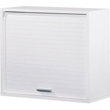 Rangement à Rideau Mural Blanc Cool L 60 X H 54 X P 25 Cm 4 Rangement à Rideau Mural Blanc Cool L 60 X H 54 X P 25 Cm – Image 2