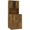 Armoire De Machine à Laver Chêne Fumé Bois D’ingénierie VidaXL -Songmics Soldes Magasin 67892404 1