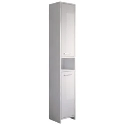 Armoire De Rangement De Nemo Hauteur 167 Cm Blanc Brillant - Meuble De Rangement Haut Placard Armoire Colonne -Songmics Soldes Magasin 69300673 3