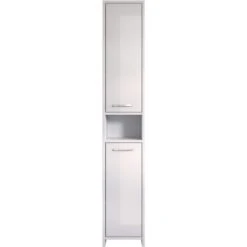 Armoire De Rangement De Nemo Hauteur 167 Cm Blanc Brillant - Meuble De Rangement Haut Placard Armoire Colonne -Songmics Soldes Magasin 69300673 4