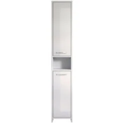 Armoire De Rangement De Nemo Hauteur 167 Cm Blanc Brillant - Meuble De Rangement Haut Placard Armoire Colonne -Songmics Soldes Magasin 69300673 5