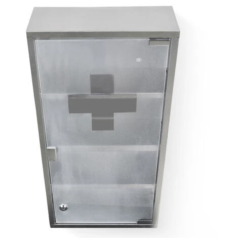 Jago® Armoire à Pharmacie Murale - 3 Étagères, 4 Compartiments, Serrure, 2 Clés, 30x12x60cm, Acier Inoxydable - Meuble à Pharmacie, Armoire Médicaments, Premiers Secours, Salle De Bain 4 Jago® Armoire à Pharmacie Murale - 3 Étagères, 4 Compartiments, Serrure, 2 Clés, 30x12x60cm, Acier Inoxydable - Meuble à Pharmacie, Armoire Médicaments, Premiers Secours, Salle De Bain – Image 2