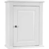 Meuble Haut De Salle De Bain - 1 Porte Placard Commode Meuble De Rangement Mural Armoire Suspendue SoBuy® FRG203-W -Songmics Soldes Magasin 8039393 1