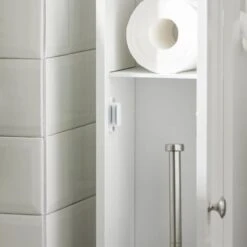 Support Papier Toilette Armoir Porte-papier Toilettes Porte Brosse WC En Bois - Blanc FRG135-W SoBuy® 10 Support Papier Toilette Armoir Porte-papier Toilettes Porte Brosse WC En Bois - Blanc FRG135-W SoBuy® -Songmics Soldes Magasin 8039456 4