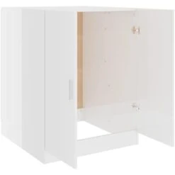 Meuble WC Moderne - Meuble Pour Machine à Laver Blanc Brillant 71x71,5x91,5 Cm FR4722 -Songmics Soldes Magasin 81592849 5