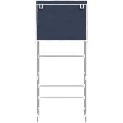 Meuble WC Moderne - Support De Rangement 2 Niveaux Sur La Machine à Laver Bleu Fer FR6376 -Songmics Soldes Magasin 81593119 3