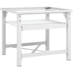 Socle Pour Machine à Laver Avec étagère Coulissante Blanc FR2836