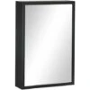 Armoire Miroir Murale Salle De Bain Toilette Dim. 40L X 12l X 60H Cm Acier Inox. Noir Verre 1 Armoire Miroir Murale Salle De Bain Toilette Dim. 40L X 12l X 60H Cm Acier Inox. Noir Verre -Songmics Soldes Magasin 81978359 1