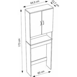 ALLIBERT Meuble WC SOLITA 60cm - Blanc Mat 9 ALLIBERT Meuble WC SOLITA 60cm - Blanc Mat -Songmics Soldes Magasin 83817375 3