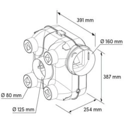 VMC - Flux Autoréglable CITY'AIR Hygrocomut - Bouches Sanitaires - Bouche Cuisine - Détecte Et évacue L'humidité -Songmics Soldes Magasin 85708833 3