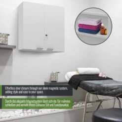 Jago® Armoire à Pharmacie Murale - 2 Portes, 11 Compartiments, Serrure, 2 Clés, 53x53x20cm, Acier - Meuble à Pharmacie, Armoire Médicaments, Premiers Secours, Salle De Bain -Songmics Soldes Magasin 85746911 4