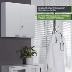 Jago® Armoire à Pharmacie Murale - 2 Portes, 11 Compartiments, Serrure, 2 Clés, 53x53x20cm, Acier - Meuble à Pharmacie, Armoire Médicaments, Premiers Secours, Salle De Bain -Songmics Soldes Magasin 85746911 5