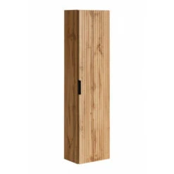 Colonne Murale En Bois Georgia Oak - H 140 X L 35 X P 25 Cm - Livraison Gratuite