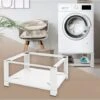 Socle Pour Machine à Laver En Acier Blanc Accessoire Avec étagère 63x54x32 Cm -Songmics Soldes Magasin 86058178 1