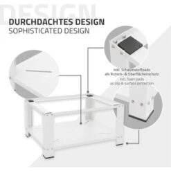 Socle Pour Machine à Laver En Acier Blanc Accessoire Avec étagère 63x54x32 Cm -Songmics Soldes Magasin 86058178 4