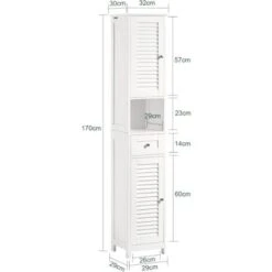 Meuble Colonne De Salle De Bain Armoire Haute Meuble Rangement FRG236-W SoBuy® 9 Meuble Colonne De Salle De Bain Armoire Haute Meuble Rangement FRG236-W SoBuy® -Songmics Soldes Magasin 8848421 3