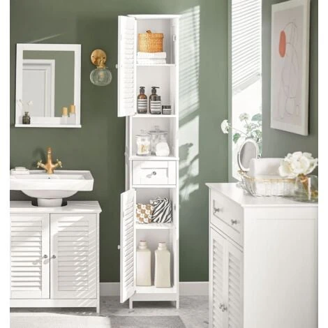 Meuble Colonne De Salle De Bain Armoire Haute Meuble Rangement FRG236-W SoBuy® 6 Meuble Colonne De Salle De Bain Armoire Haute Meuble Rangement FRG236-W SoBuy® – Image 4