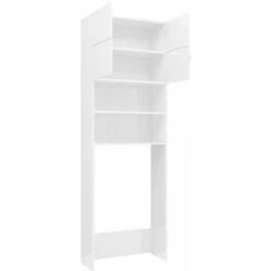 Meuble De Machine à Laver Blanc Brillant 64x25,5x190 Cm 11 Meuble De Machine à Laver Blanc Brillant 64x25,5x190 Cm -Songmics Soldes Magasin 89264843 5