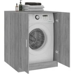 Meuble Pour Machine à Laver Sonoma Gris 71x71,5x91,5 Cm -Songmics Soldes Magasin 89826476 4