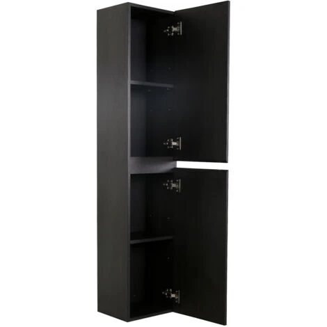 Colonne De Salle De Bain Décor Chêne Noir Carbone à Suspendre 140 Cm SORRENTO 4 Colonne De Salle De Bain Décor Chêne Noir Carbone à Suspendre 140 Cm SORRENTO – Image 2