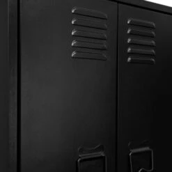 Armoire Murale ESTER 2 Portes Métal Noir Design Industriel -Songmics Soldes Magasin 94199853 5