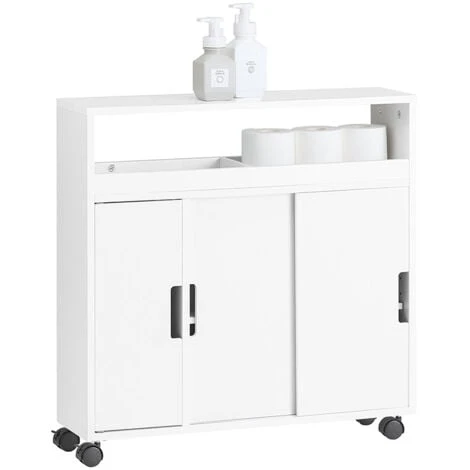 Meuble De Rangement Salle De Bain Armoire WC Meuble WC Pour Papier Toilette Porte Brosse WC BZR02-W SoBuy® 3 Meuble De Rangement Salle De Bain Armoire WC Meuble WC Pour Papier Toilette Porte Brosse WC BZR02-W SoBuy®