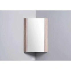 Armoire D'Angle Avec Miroir De Salle De Bain - 31x31 Cm - Bois