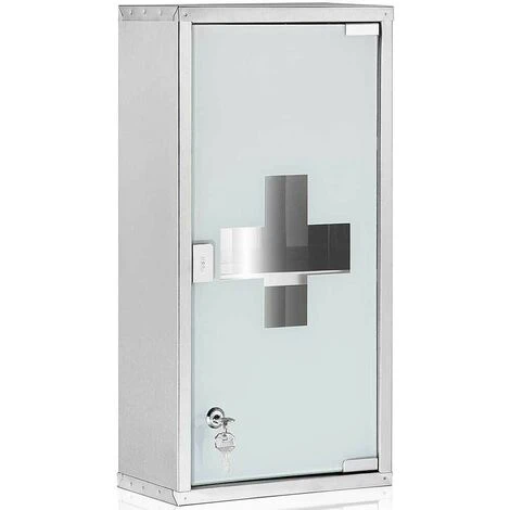 Armoire à Pharmacie En Acier Inoxydable Verre Satiné 65,5x36x17 Cm 7 Armoire à Pharmacie En Acier Inoxydable Verre Satiné 65,5x36x17 Cm – Image 5
