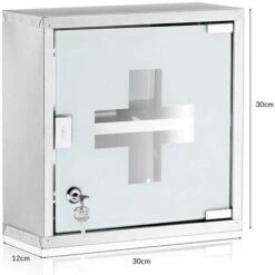 Armoire à Pharmacie En Acier Inoxydable Verre Satiné 35x35x18 Cm 10 Armoire à Pharmacie En Acier Inoxydable Verre Satiné 35x35x18 Cm -Songmics Soldes Magasin 96517669 4