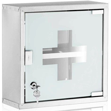 Armoire à Pharmacie En Acier Inoxydable Verre Satiné 35x35x18 Cm 7 Armoire à Pharmacie En Acier Inoxydable Verre Satiné 35x35x18 Cm – Image 5