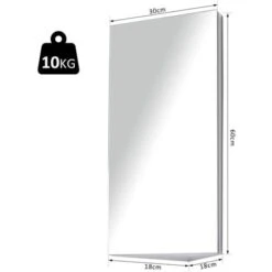 HOMCOM Armoire Miroir Salle De Bain Armoire De Toilette Murale Meuble D'angle 2 étagères Dim. 30L X 18,4l X 60H Cm Acier Inox. -Songmics Soldes Magasin 986512 3