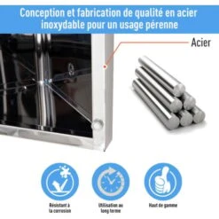 HOMCOM Armoire Miroir Salle De Bain Armoire De Toilette Murale Meuble D'angle 2 étagères Dim. 30L X 18,4l X 60H Cm Acier Inox. -Songmics Soldes Magasin 986512 5